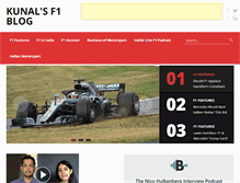 Tablet Screenshot of kunalsf1blog.com